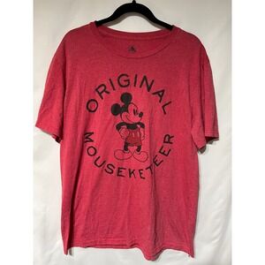 Disney Original Mouseketeer Graphic T Shirt Red XL Mickey‎ Mouse Club Adult